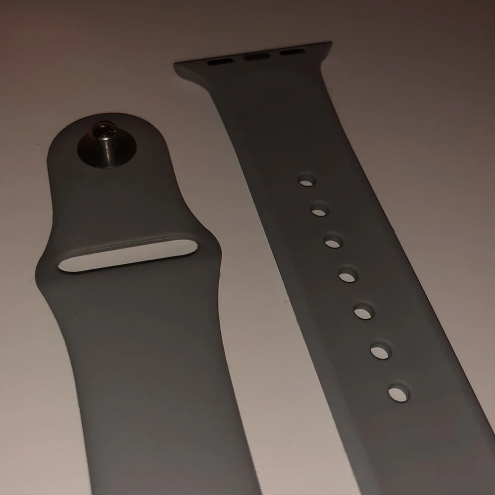 Apple Watch Grey Silcone Band